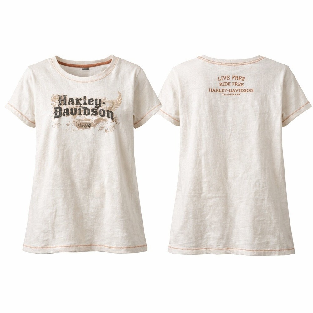 Harley Davidson Women T Shirt Graphic Bakersfield California Cotton Casual L